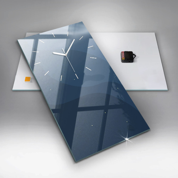 Horloge murale verticale Vagues bleues