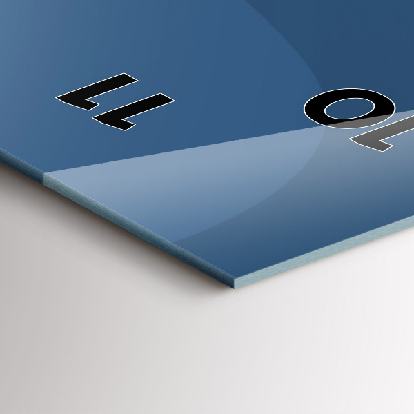 Horloge murale verticale Vagues bleues