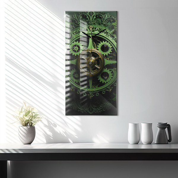 Horloge murale verticale Mécanisme vert