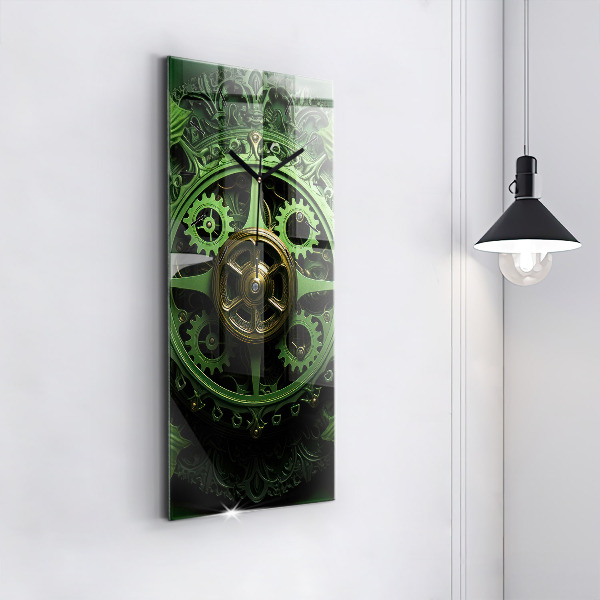 Horloge murale verticale Mécanisme vert