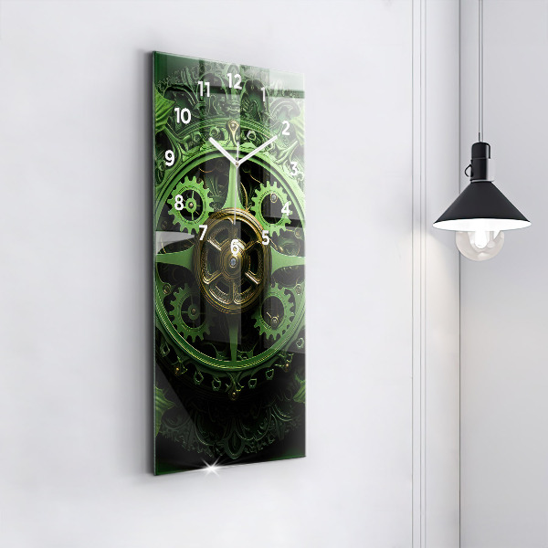 Horloge murale verticale Mécanisme vert