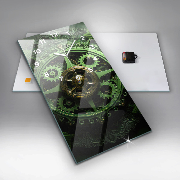 Horloge murale verticale Mécanisme vert