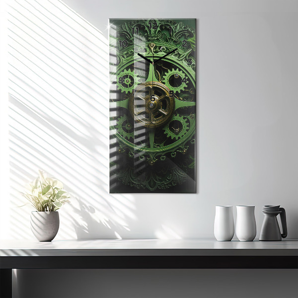 Horloge murale verticale Mécanisme vert