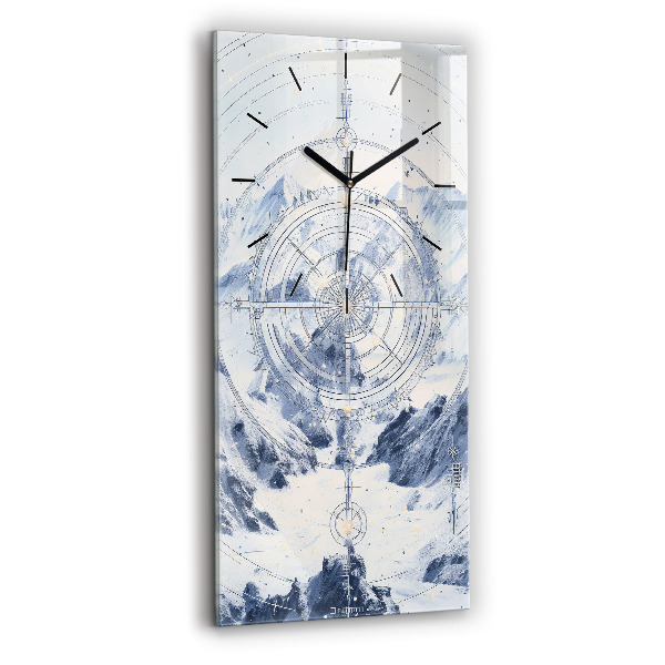 Horloge murale verticale Dessins bleus