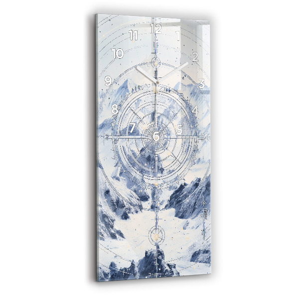Horloge murale verticale Dessins bleus