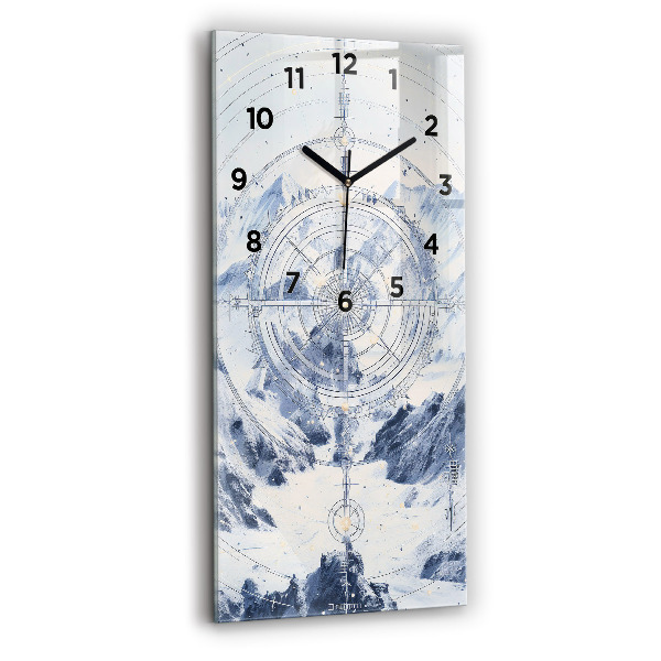 Horloge murale verticale Dessins bleus