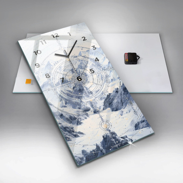 Horloge murale verticale Dessins bleus