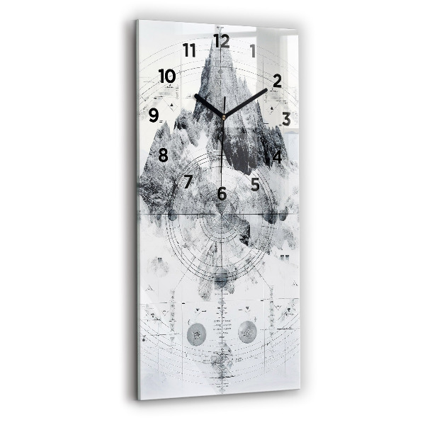 Horloge murale verticale Montagnes de dessins animés