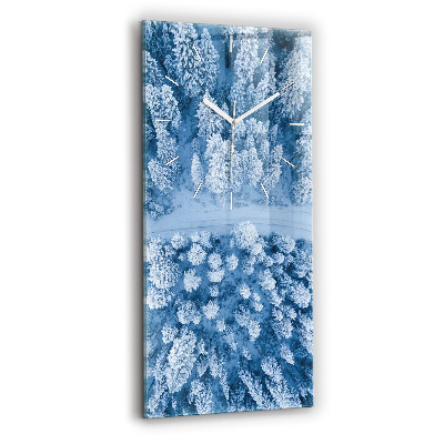 Horloge murale verticale Forêt vue par drone