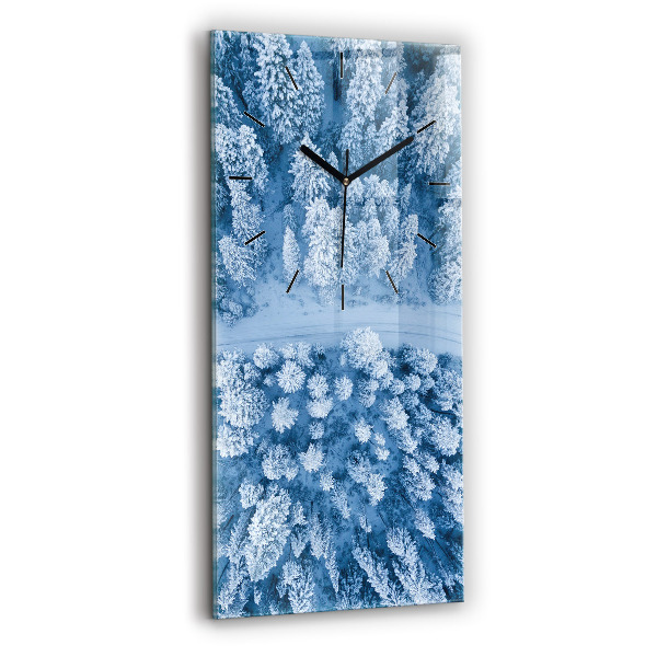 Horloge murale verticale Forêt vue par drone
