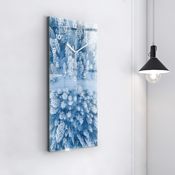 Horloge murale verticale Forêt vue par drone