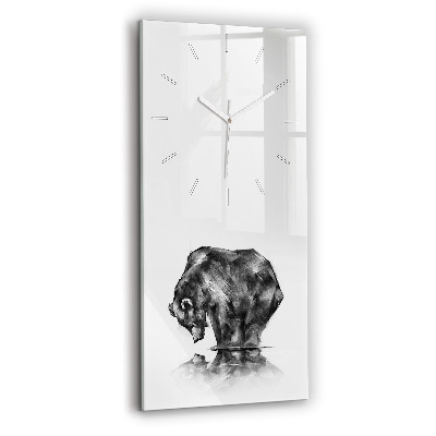 Horloge rectangulaire verticale Ours de dessin animé