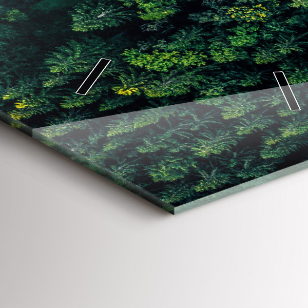 Horloge rectangulaire verticale 'La forêt vue à vol d''oiseau'