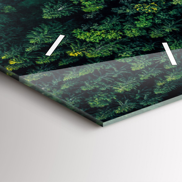 Horloge rectangulaire verticale 'La forêt vue à vol d''oiseau'