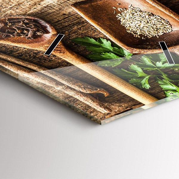 Horloge rectangulaire verticale 'Cuillères d''épices'