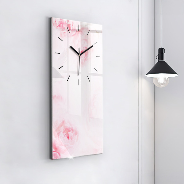 Horloge rectangulaire verticale Fleurs en fleurs