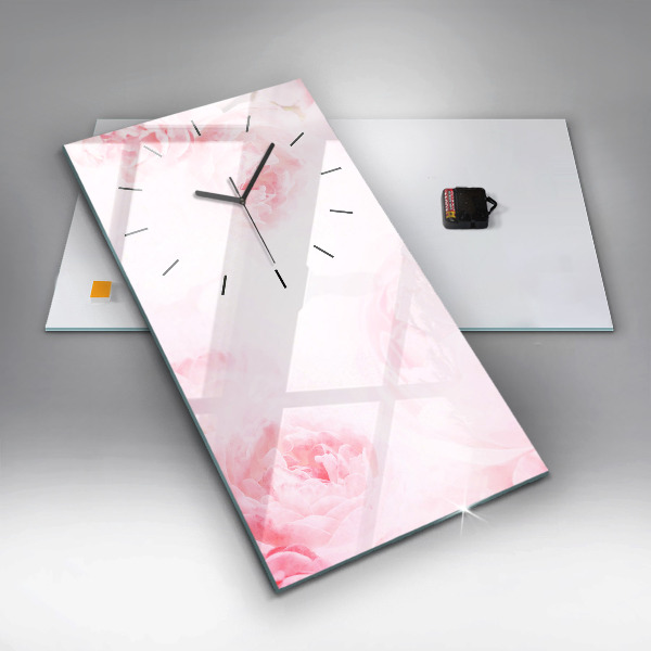 Horloge rectangulaire verticale Fleurs en fleurs
