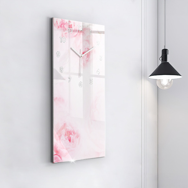 Horloge rectangulaire verticale Fleurs en fleurs