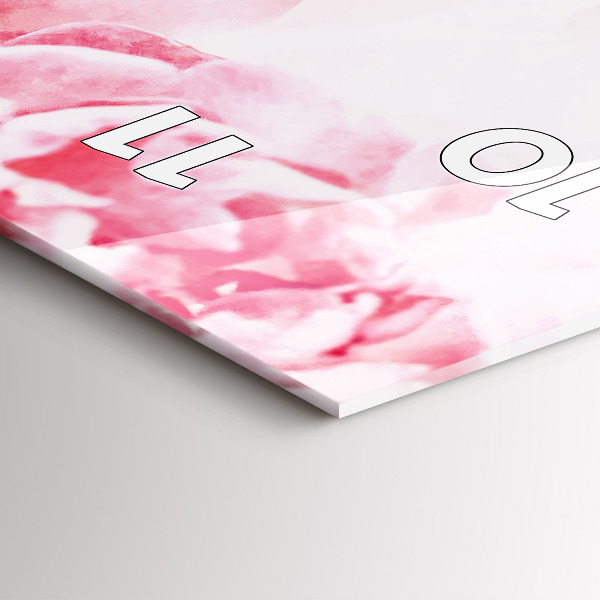 Horloge rectangulaire verticale Fleurs en fleurs