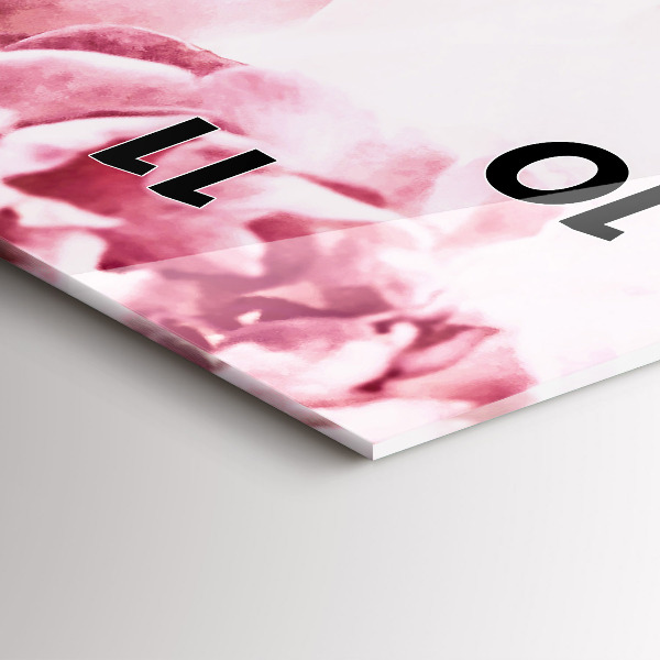 Horloge rectangulaire verticale Fleurs en fleurs