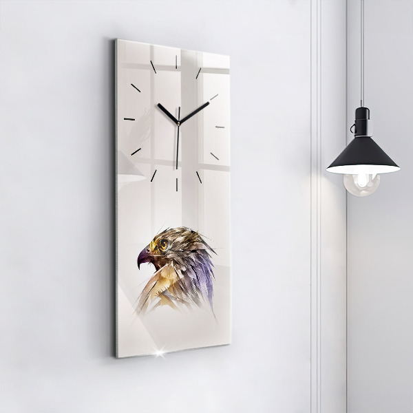 Horloge rectangulaire verticale Oiseau de prédation