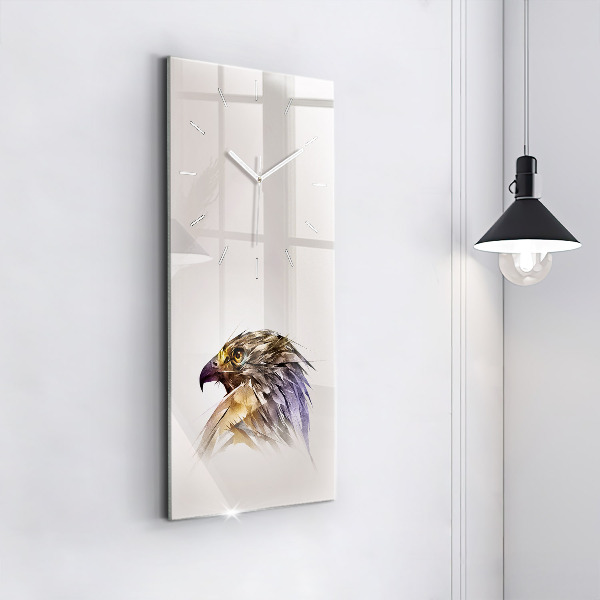 Horloge rectangulaire verticale Oiseau de prédation