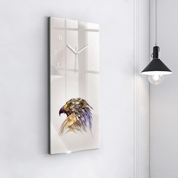 Horloge rectangulaire verticale Oiseau de prédation
