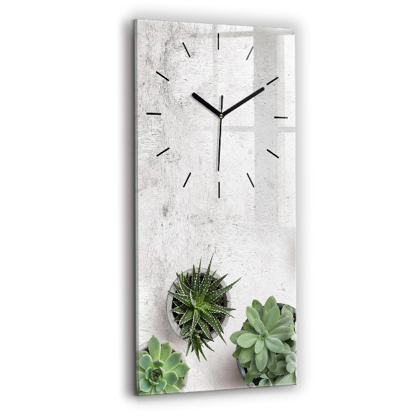 Horloge rectangulaire verticale Plantes ornementales