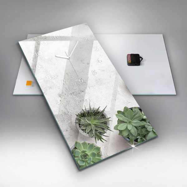 Horloge rectangulaire verticale Plantes ornementales