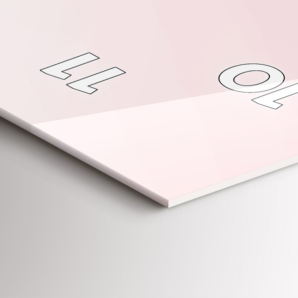 Horloge rectangulaire verticale 'L''inscription Aimez-vous'