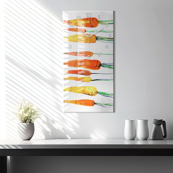 Horloge murale verticale Illustration de carotte