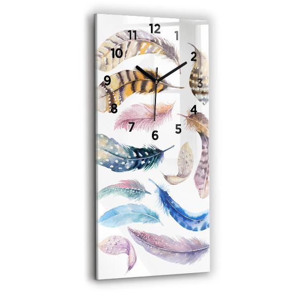Horloge murale verticale 'Illustration d''art rétro'