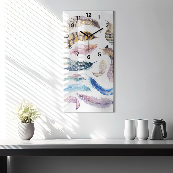 Horloge murale verticale 'Illustration d''art rétro'