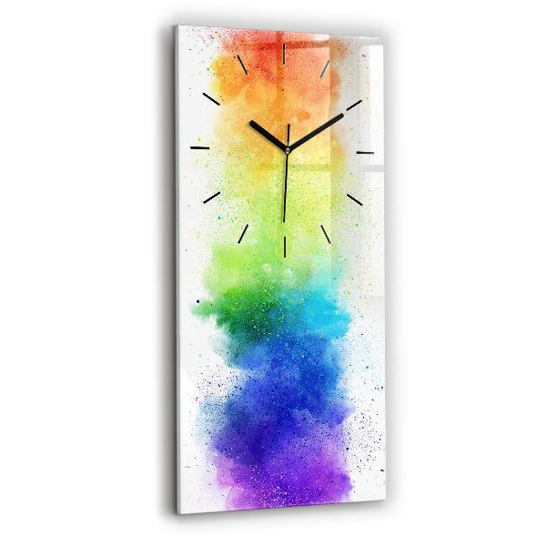 Horloge murale verticale Arc-en-ciel abstrait