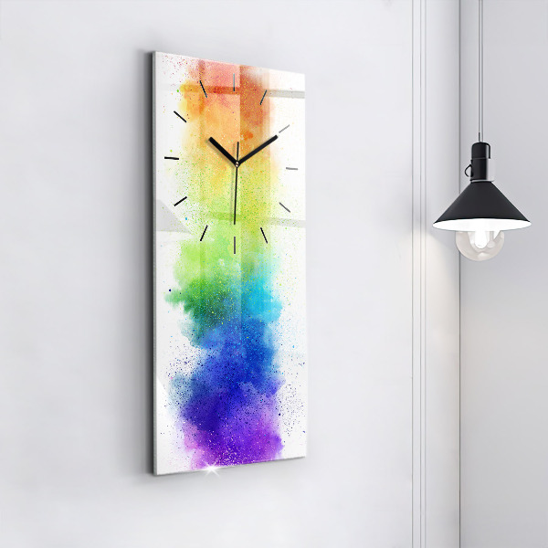 Horloge murale verticale Arc-en-ciel abstrait