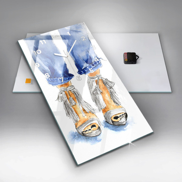 Horloge murale verticale Talons hauts pour femmes