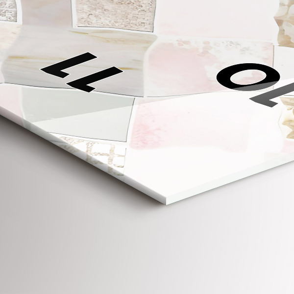 Horloge murale verticale Tuiles colorées