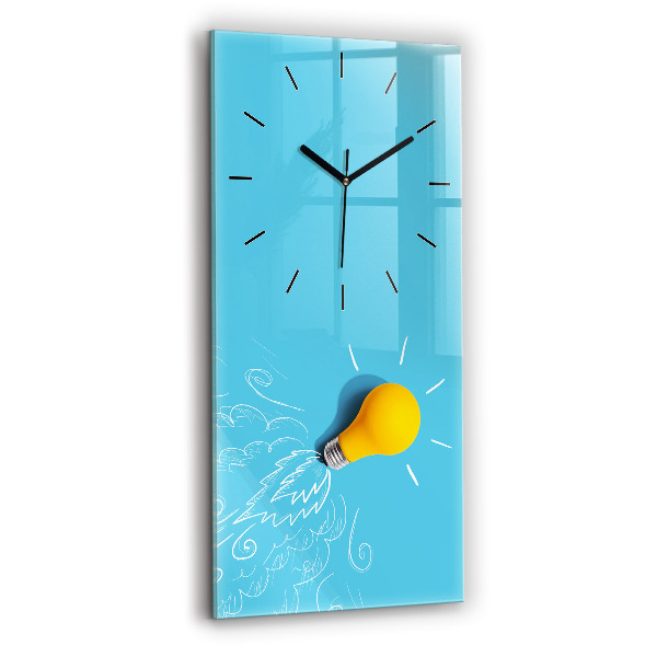 Horloge murale verticale 'Dessin d''ampoule'