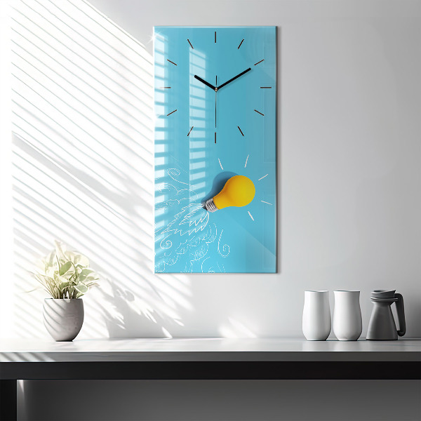 Horloge murale verticale 'Dessin d''ampoule'
