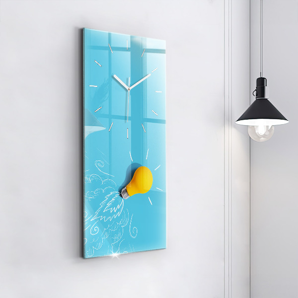 Horloge murale verticale 'Dessin d''ampoule'