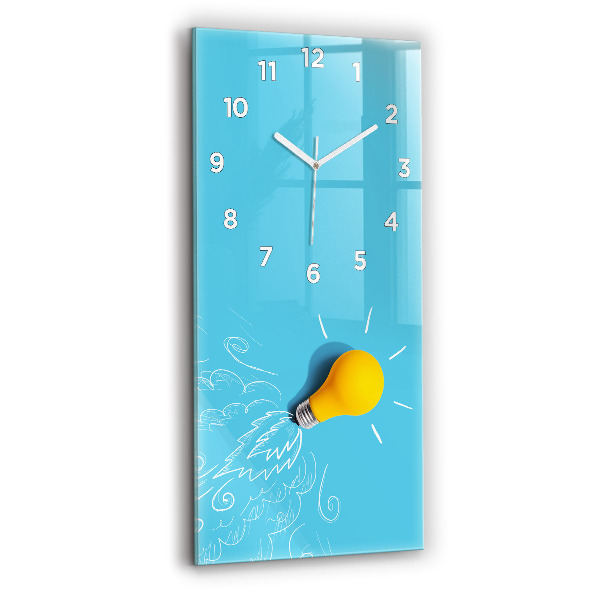 Horloge murale verticale 'Dessin d''ampoule'