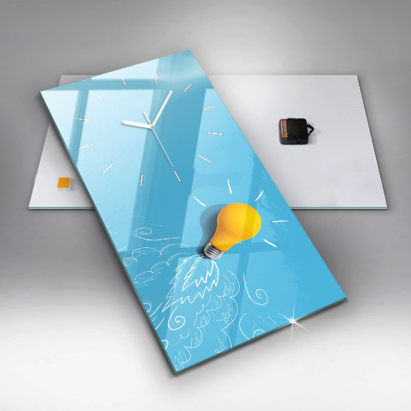 Horloge murale verticale 'Dessin d''ampoule'