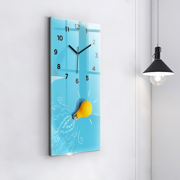 Horloge murale verticale 'Dessin d''ampoule'