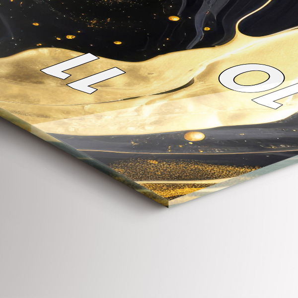 Horloge murale verticale marbre doré