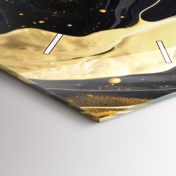 Horloge murale verticale marbre doré