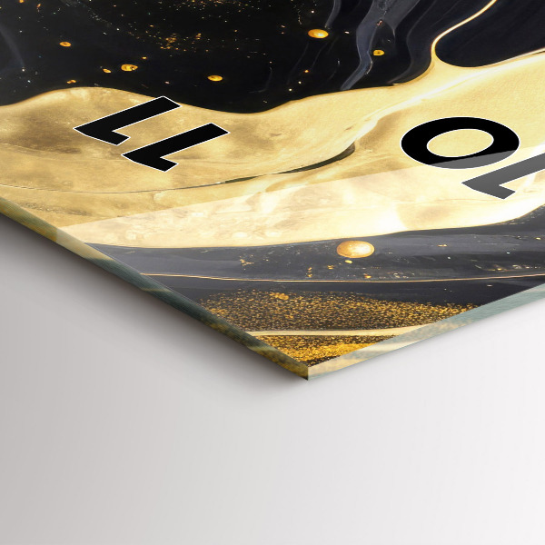 Horloge murale verticale marbre doré