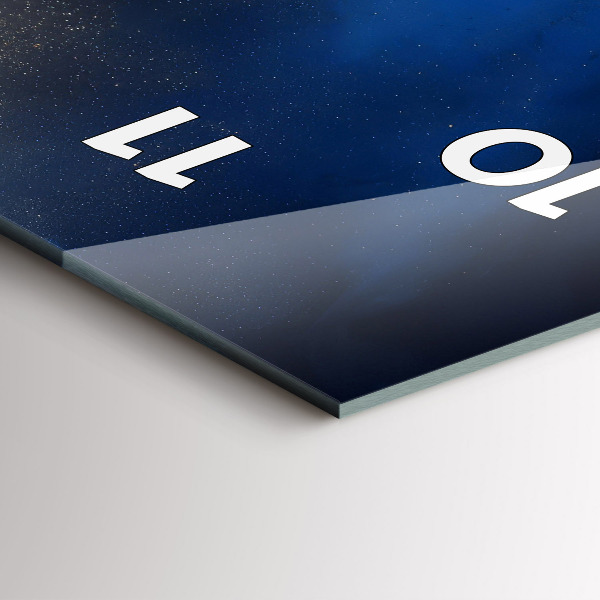 Horloge murale verticale marbre bleu