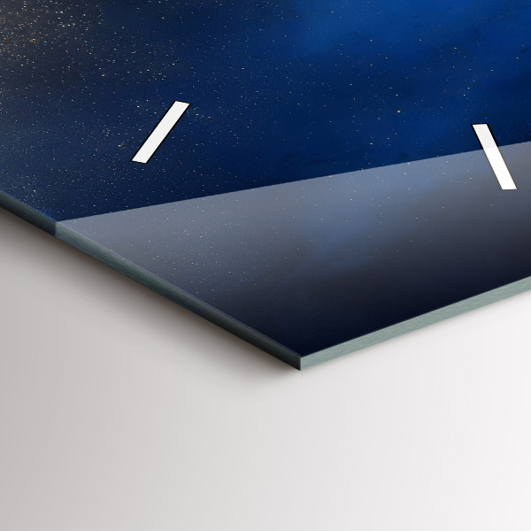 Horloge murale verticale marbre bleu