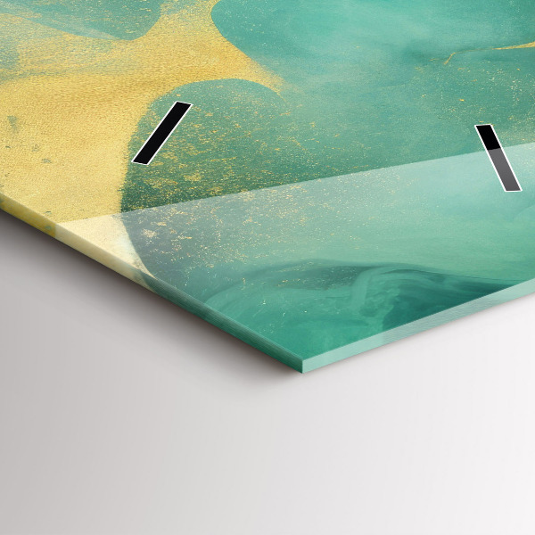 Horloge murale verticale marbre vert