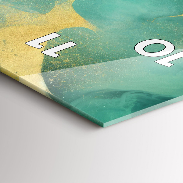 Horloge murale verticale marbre vert